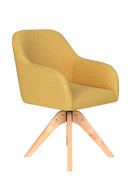 Upholstered Wooden Swivel Armchair | DF Otis