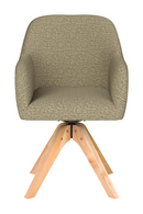 Upholstered Wooden Swivel Armchair | DF Otis