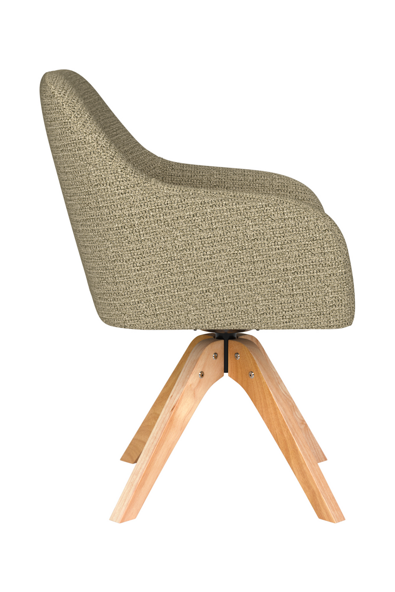 Upholstered Wooden Swivel Armchair | DF Otis