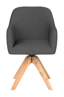 Upholstered Wooden Swivel Armchair | DF Otis