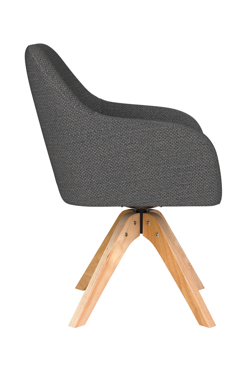 Upholstered Wooden Swivel Armchair | DF Otis