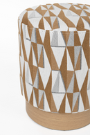 Beige Patterned Stool | DF Ziggy | Oroatrade.com