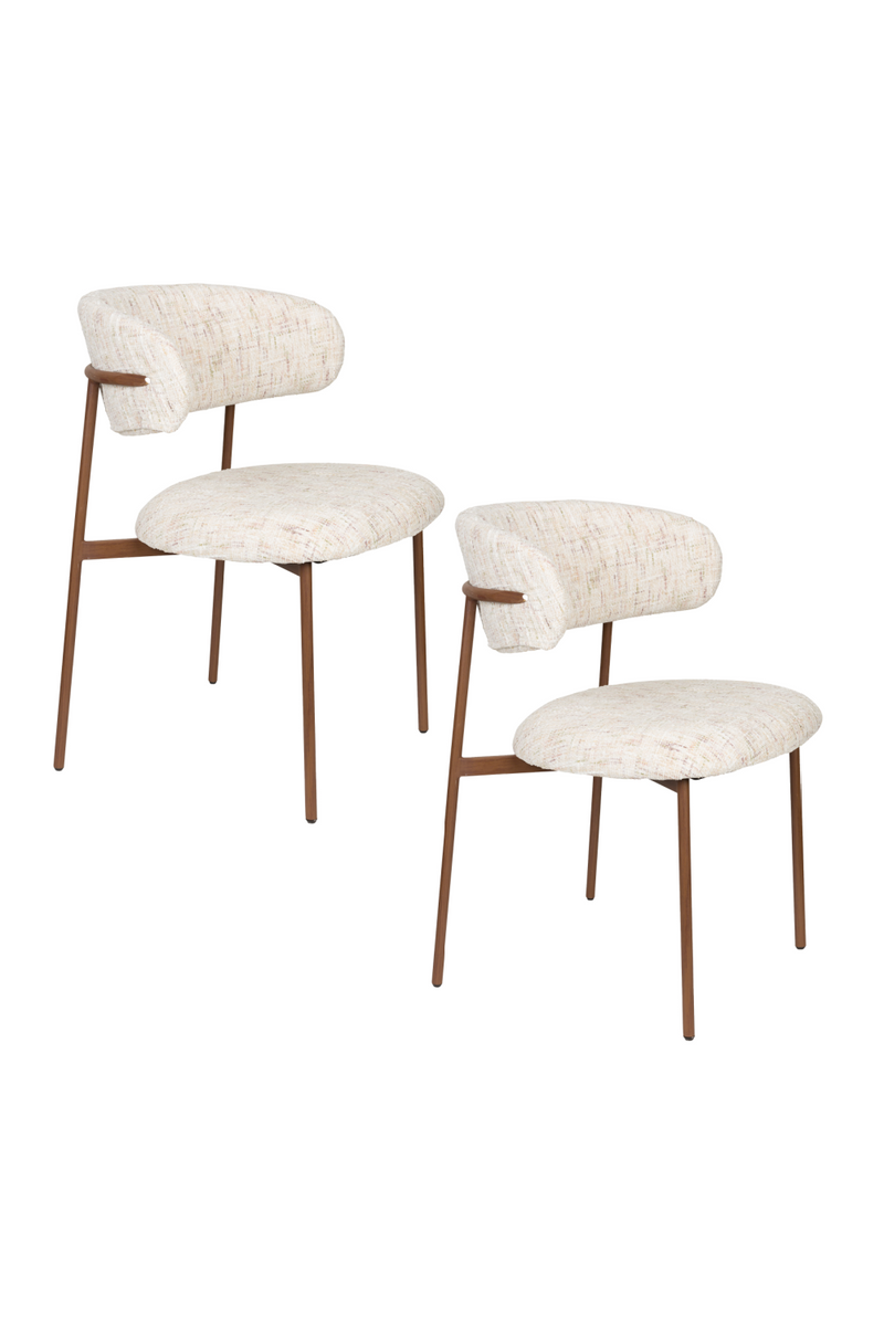 Iron Framed Curve Dining Chairs (2) | DF Claes | Oroatrade.com