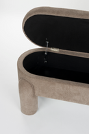Gray Oval Storage Bench | DF Orly | Oroatrade.com