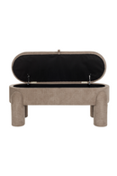 Gray Oval Storage Bench | DF Orly | Oroatrade.com