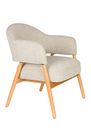 Oak Framed Lounge Chair | DF Indy | Oroatrade.com