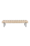 Beige Scalloped Bench | DF Jethro | Oroatrade.com