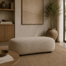 Beige Upholstered Ottoman | DF Noxx