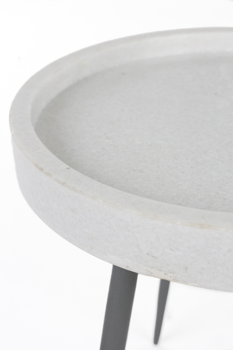 Solid Marble Side Table | DF Karrara | Oroatrade.com