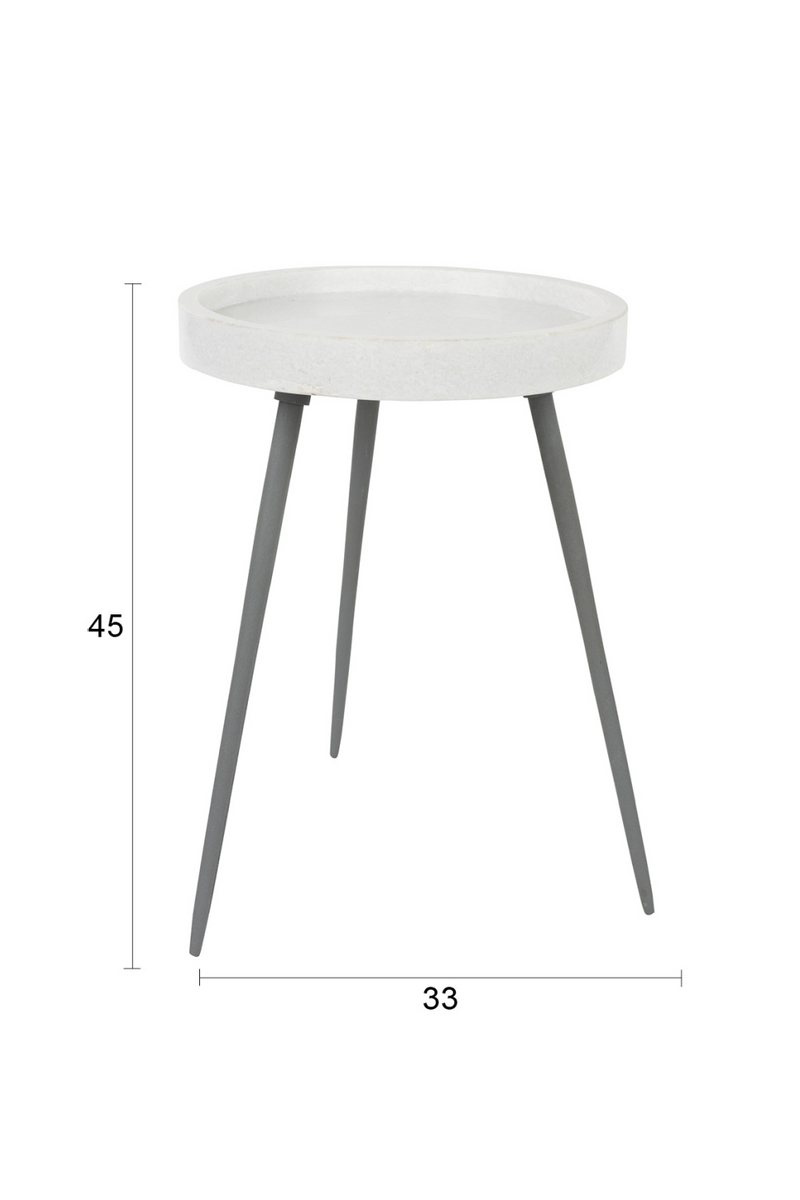 Solid Marble Side Table | DF Karrara | Oroatrade.com