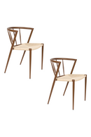 Woven Paper Seat Dining Chairs (2) | DF Che | Oroatrade.com