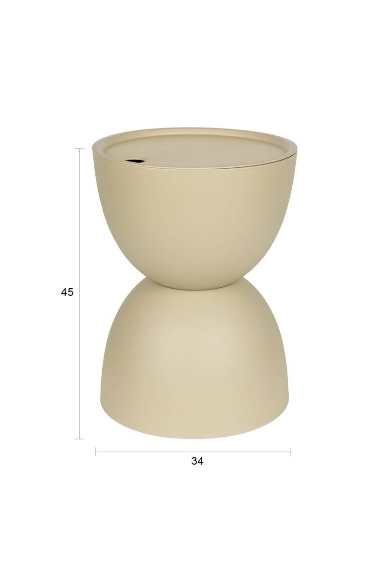 Hourglass Outdoor Storage Side Table | DF Mara | Oroatrade.com