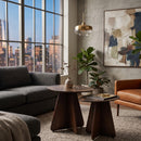 Brown Ceramics Side Tables (2) | DF Naut