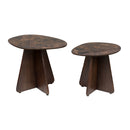 Brown Ceramics Side Tables (2) | DF Naut