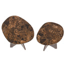Brown Ceramics Side Tables (2) | DF Naut