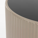 Black Smoked Glass Side Table | DF Brian