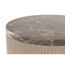 Beige Marble Round Side Table | DF Anna