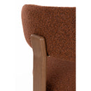 Brown Fabric Rounded Dining Chairs (2) | DF Robyn