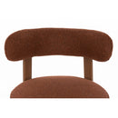 Brown Fabric Rounded Dining Chairs (2) | DF Robyn