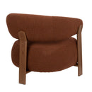 Brown Fabric Rounded Lounge Chair | DF Robyn
