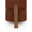Brown Fabric Rounded Lounge Chair | DF Robyn