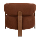 Brown Fabric Rounded Lounge Chair | DF Robyn