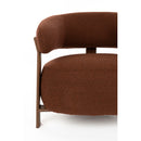 Brown Fabric Rounded Lounge Chair | DF Robyn
