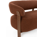 Brown Fabric 2-Seater Sofa | DF Robyn