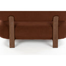 Brown Fabric 2-Seater Sofa | DF Robyn