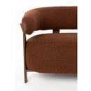 Brown Fabric 2-Seater Sofa | DF Robyn