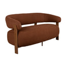 Brown Fabric 2-Seater Sofa | DF Robyn