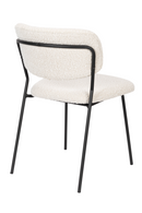 White Bouclé Dining Chairs (2) | DF Jolien | Oroatrade.com