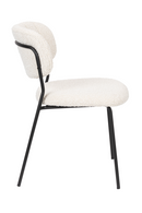 White Bouclé Dining Chairs (2) | DF Jolien | Oroatrade.com