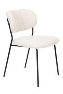 White Bouclé Dining Chairs (2) | DF Jolien | Oroatrade.com