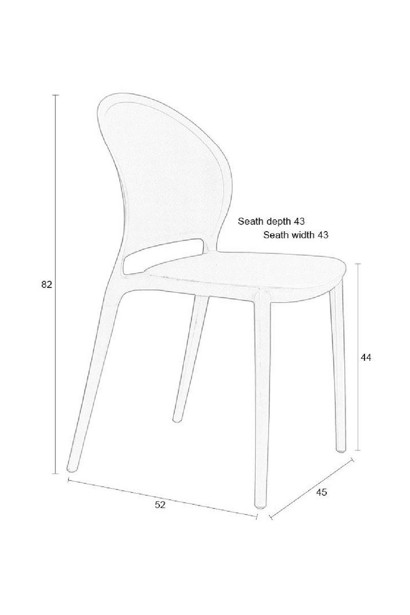 Stackable Outdoor Dining Chair (4) | DF Sjoerd | Oroatrade.com