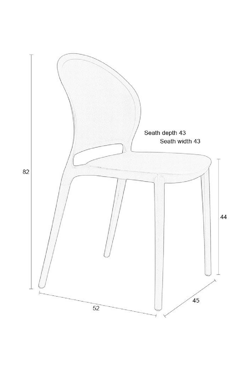 Stackable Outdoor Dining Chair (4) | DF Sjoerd | Oroatrade.com