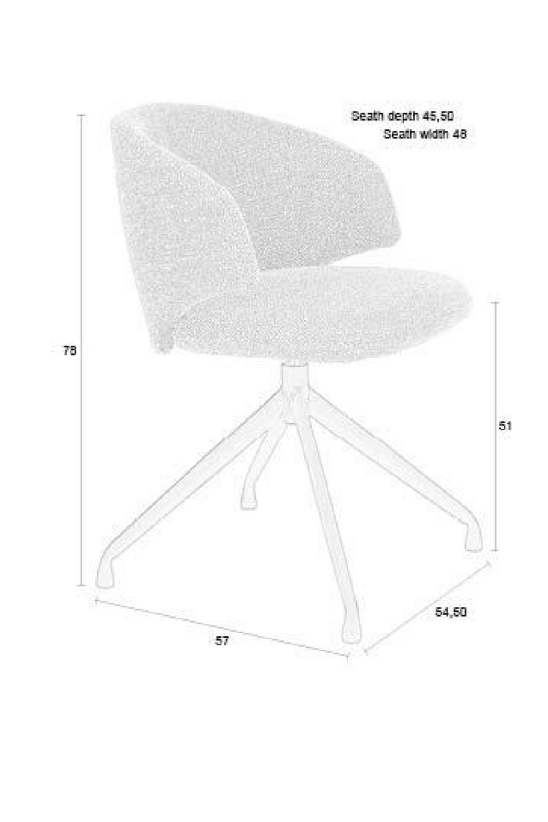 Curved Quadrupod Dining Chairs (2) | DF Balado | Oroatrade.com