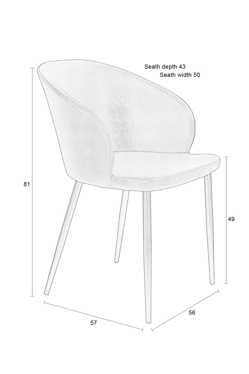 Curved Dining Chairs (2) | DF Hadid | Oroatrade.com