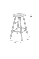 Oak Wood Counter Stool | DF Vander