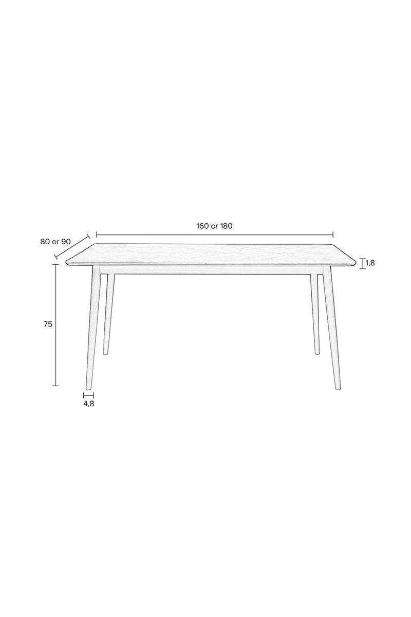 Modern Teak Dining Table | DF Fabio | Oroatrade.com