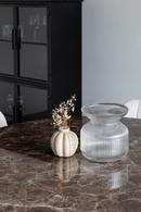 Marble Finish Pedestal Dining Table | DF Maru | Oroatrade.com