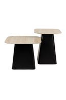 Beige Ceramic Side Table Set (2) | DF Baru | Oroatrade.com