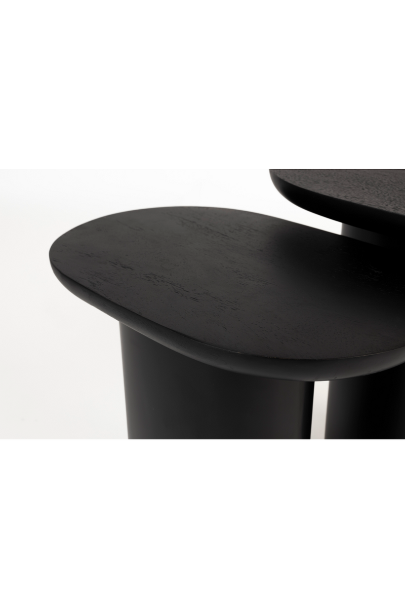 Black Mango Wood Side Tables (2) | DF Bela | Oroatrade.com