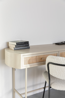 Beige Console Table With Drawers | DF Amaya | Oroatrade.com