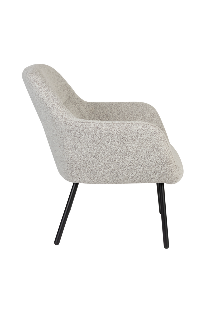 Beige Bouclé Lounge Chair | DF Dude | Oroatrade.com