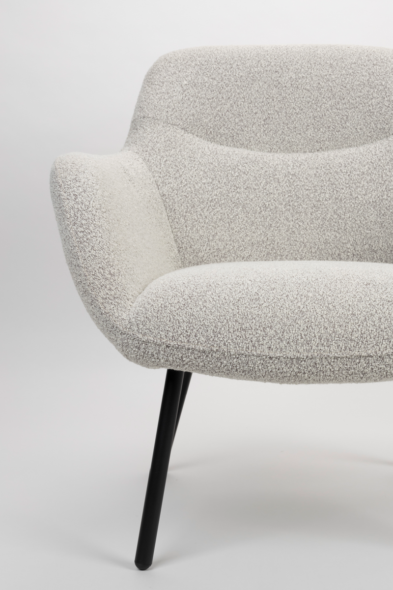 Beige Bouclé Lounge Chair | DF Dude | Oroatrade.com