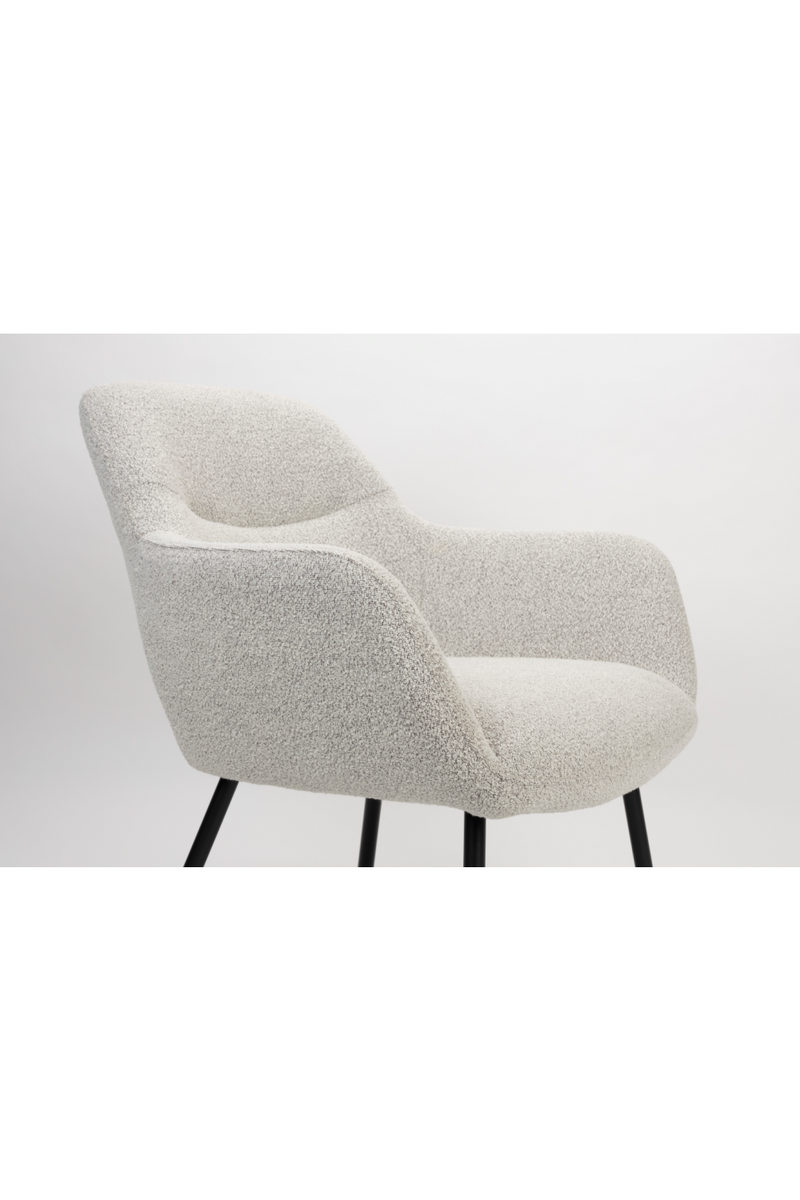 Beige Bouclé Lounge Chair | DF Dude | Oroatrade.com