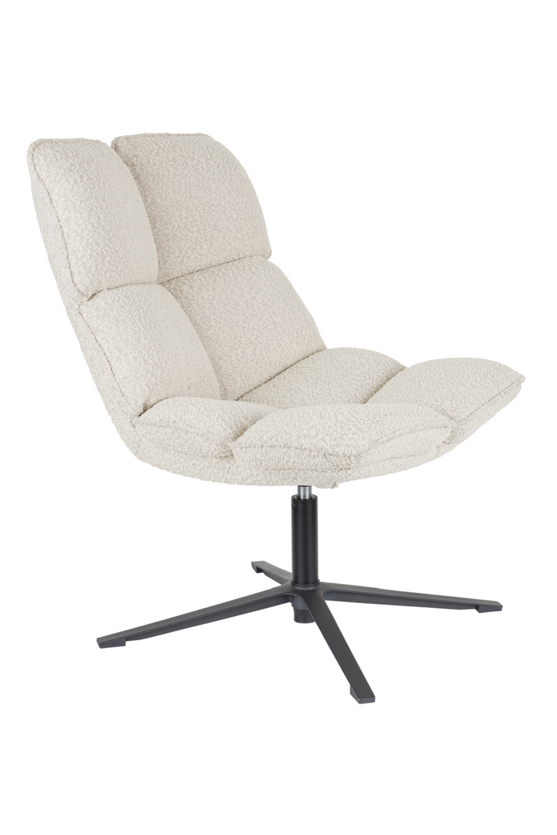 Channeled White Lounge Chair | DF Bros | Oroatrade.com