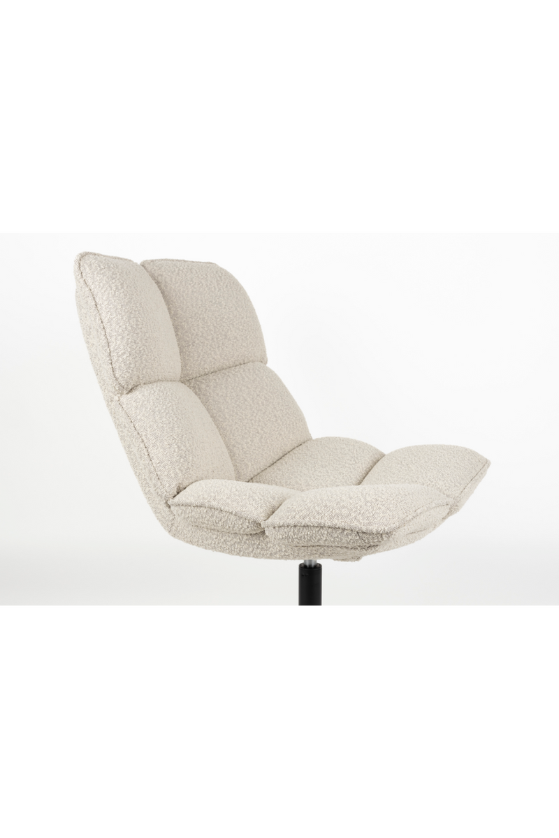 Channeled White Lounge Chair | DF Bros | Oroatrade.com