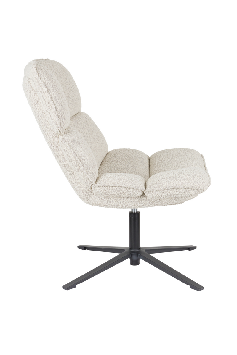 Channeled White Lounge Chair | DF Bros | Oroatrade.com